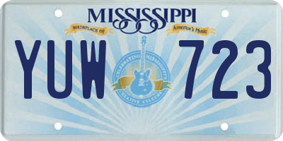 MS license plate YUW723