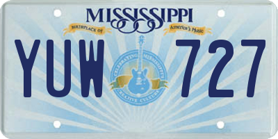 MS license plate YUW727
