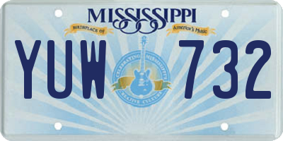 MS license plate YUW732