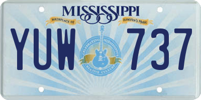 MS license plate YUW737