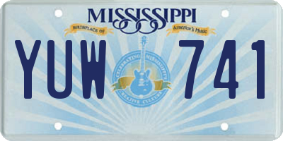 MS license plate YUW741