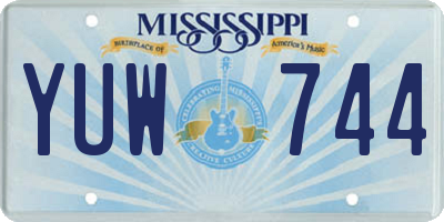 MS license plate YUW744
