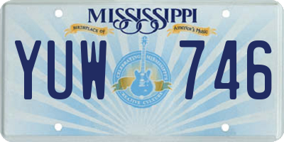 MS license plate YUW746