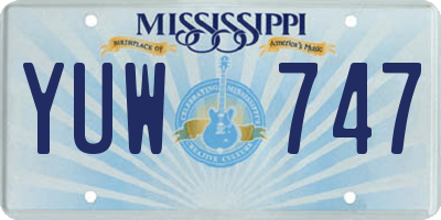 MS license plate YUW747