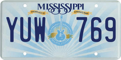 MS license plate YUW769