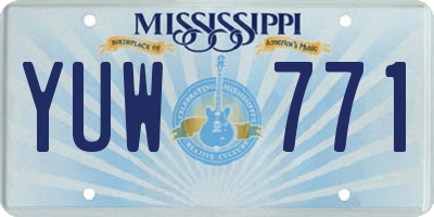 MS license plate YUW771