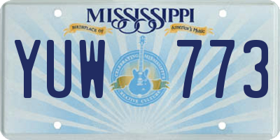 MS license plate YUW773