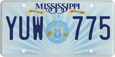 MS license plate YUW775