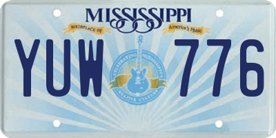 MS license plate YUW776