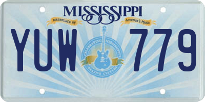 MS license plate YUW779