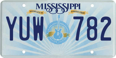 MS license plate YUW782