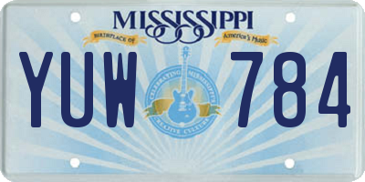 MS license plate YUW784