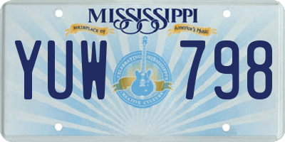 MS license plate YUW798