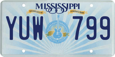 MS license plate YUW799