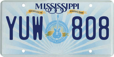 MS license plate YUW808