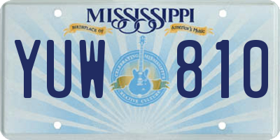 MS license plate YUW810