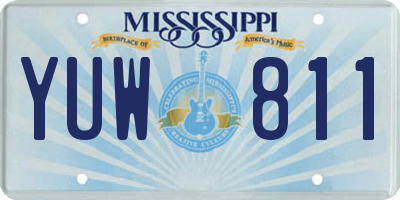 MS license plate YUW811