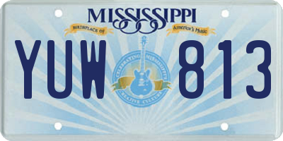 MS license plate YUW813