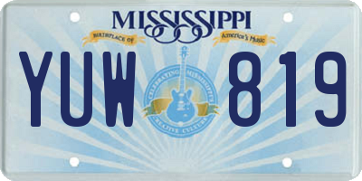 MS license plate YUW819