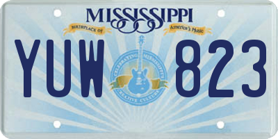 MS license plate YUW823