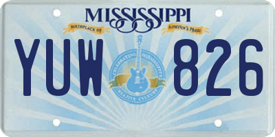 MS license plate YUW826