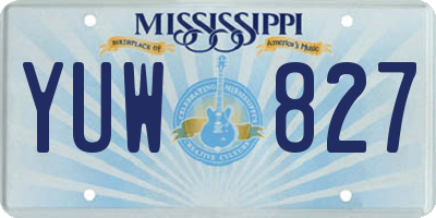 MS license plate YUW827