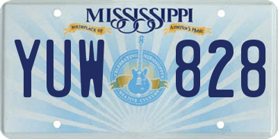 MS license plate YUW828