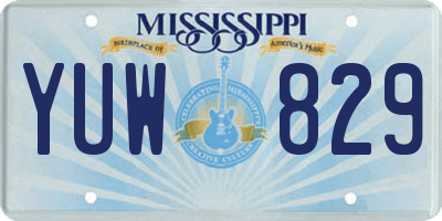 MS license plate YUW829