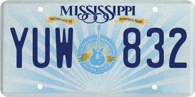 MS license plate YUW832