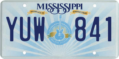 MS license plate YUW841