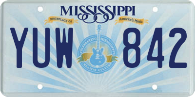 MS license plate YUW842