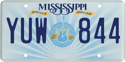 MS license plate YUW844
