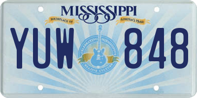 MS license plate YUW848
