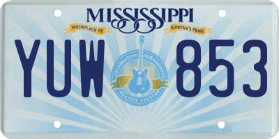 MS license plate YUW853