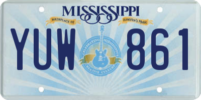 MS license plate YUW861