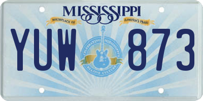 MS license plate YUW873