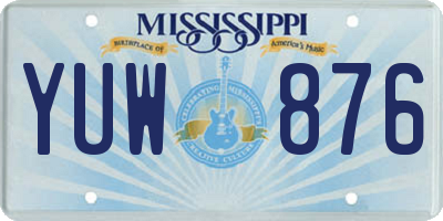 MS license plate YUW876