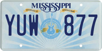 MS license plate YUW877