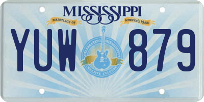 MS license plate YUW879