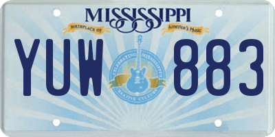 MS license plate YUW883