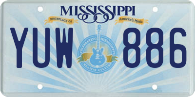 MS license plate YUW886