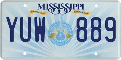 MS license plate YUW889