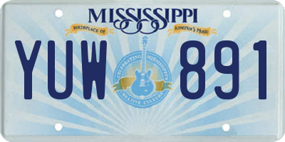 MS license plate YUW891