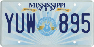 MS license plate YUW895