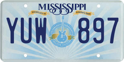 MS license plate YUW897