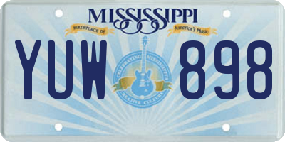 MS license plate YUW898