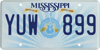 MS license plate YUW899