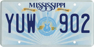 MS license plate YUW902