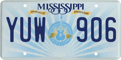 MS license plate YUW906