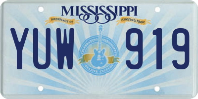 MS license plate YUW919